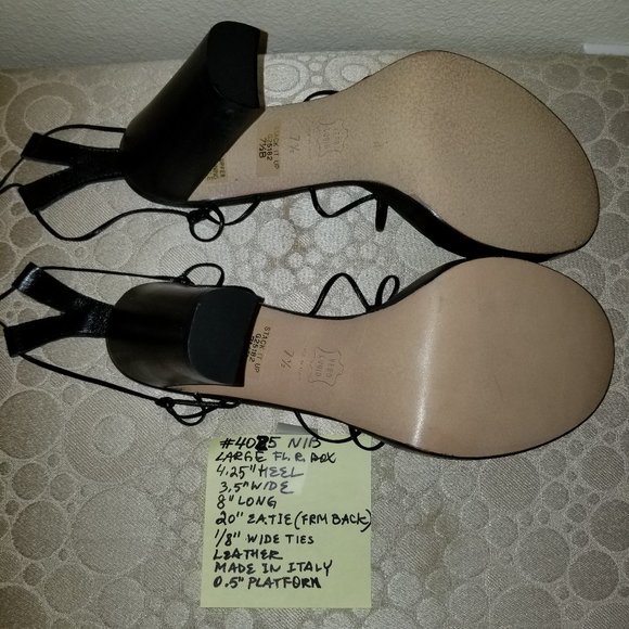 #4025 NIB Kenneth Cole Black Leather Gladiator 7.5 - Picture 13 of 16